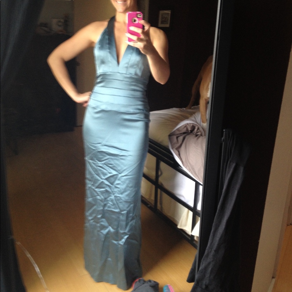 Formal party prom dress. Halter Evening Gown
